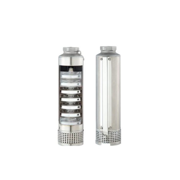 DP series 4inch plastic impeller deep well multistages submersible pump with outer strainer